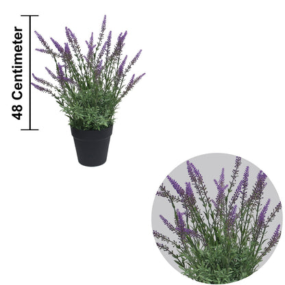 Lavender Artificial Plant Without Pot || 48cm Height Color: Green