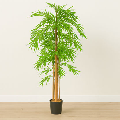 Premium 180cm Artificial Bamboo Plant With Pot – Indoor & Outdoor Home Decor Enutrof Decor