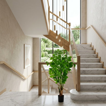 ENUTROF Artificial Ginkgo Maidenhair Tree – 120cm Unique Fan-Leaf Plant for Home Decor ENUTROF