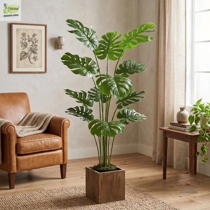 5 ft Artificial Monstera Plant | Realistic Tropical Indoor Décor Enutrof Decor