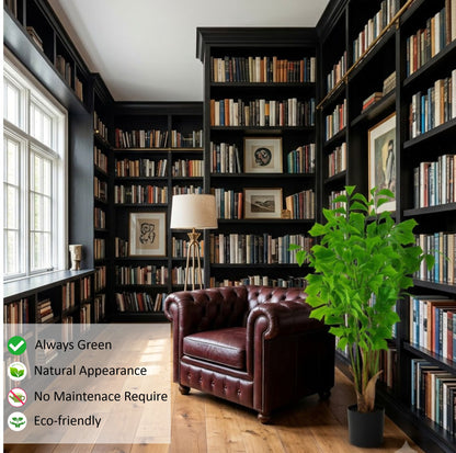 ENUTROF Artificial Ginkgo Maidenhair Tree – 120cm Unique Fan-Leaf Plant for Home Decor ENUTROF