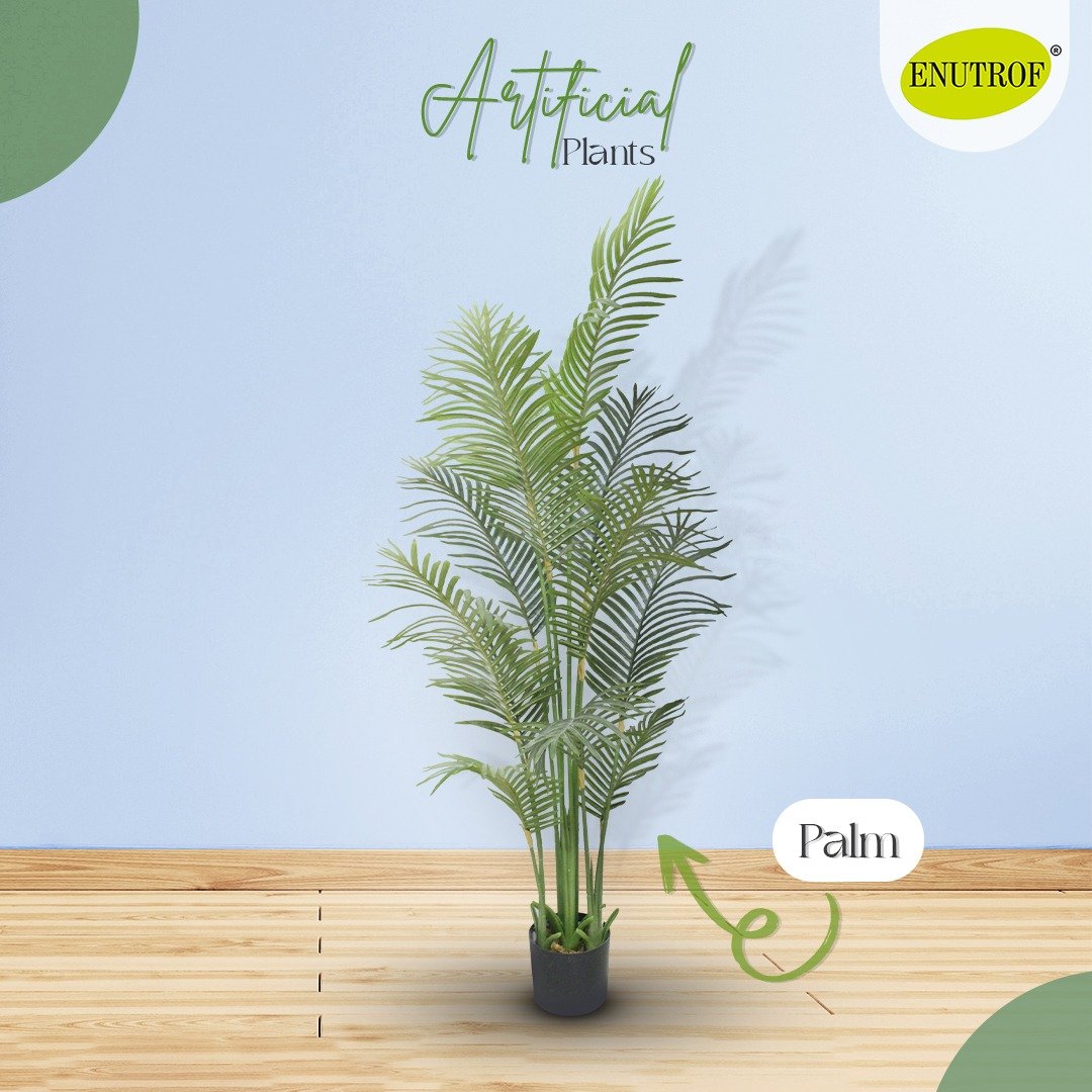 Palm Artificial Plant With Basic White Pot|| 180cm Height