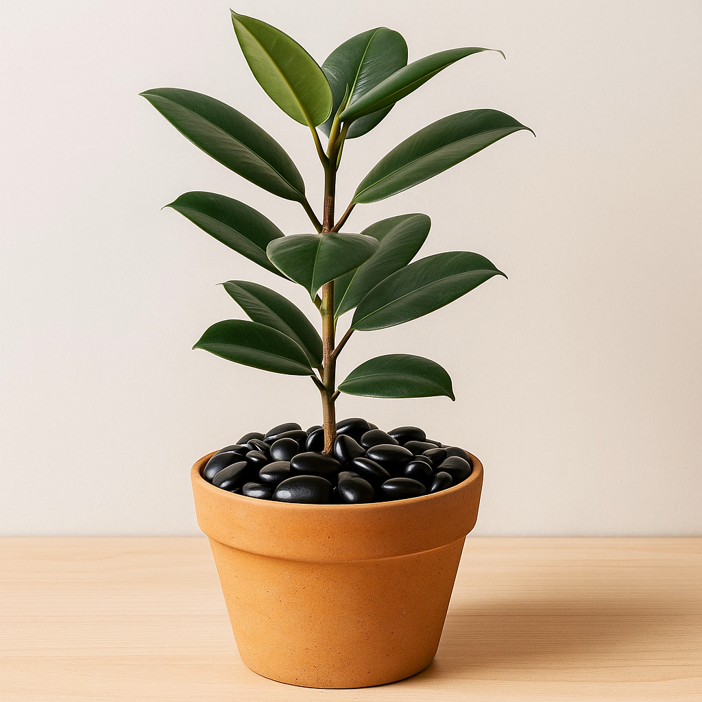 Black Polished Pebbles | Premium Glossy Decorative Stones (per kgs) Enutrof Decor