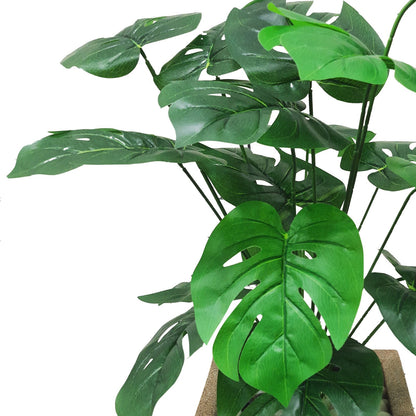 Philodendron Artificial plant With Basic White Pot|| Size:70 cm Height