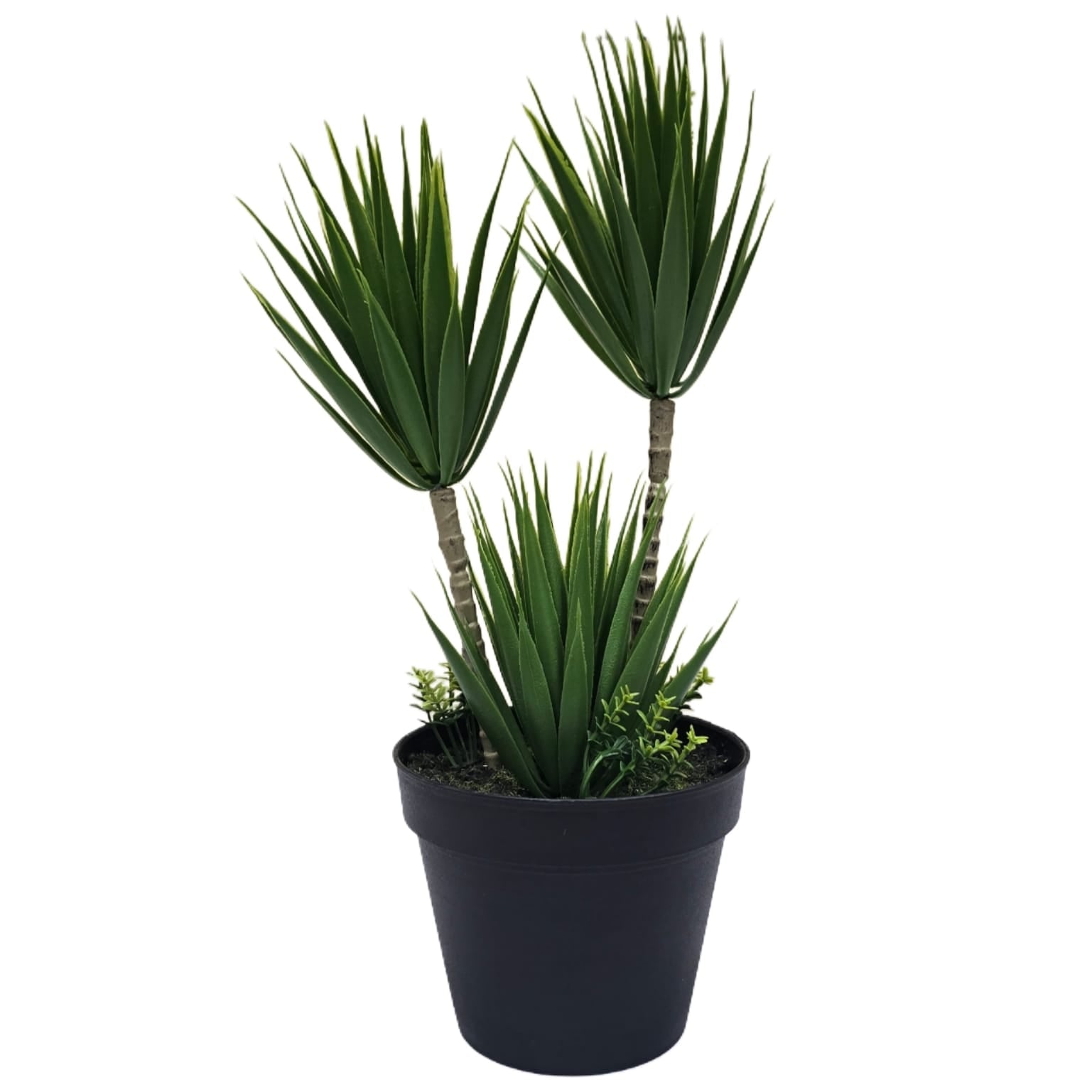 Plastic grass with black plastic pot (35 cm) Enutrof Decor