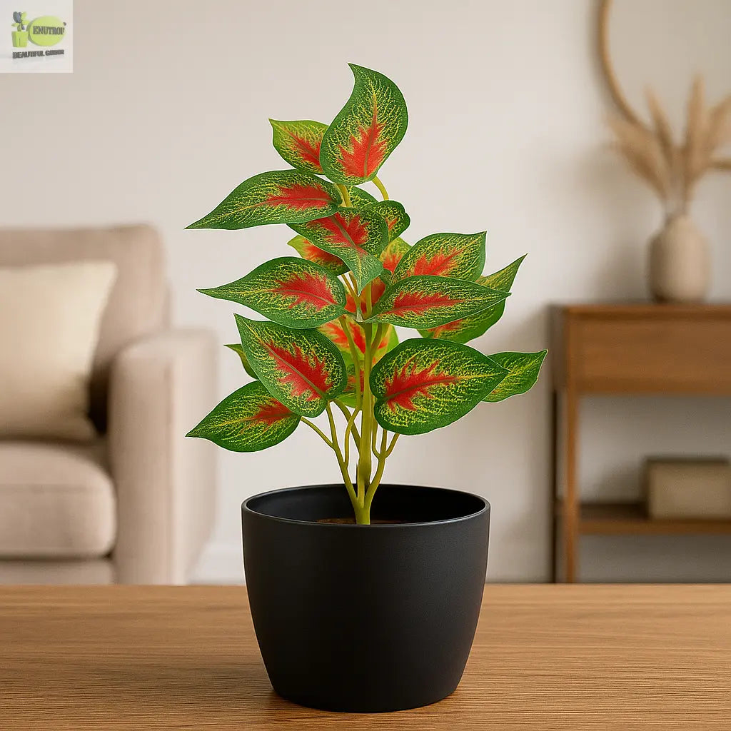 Aglaonema Artificial Plant with Pot | Real Touch Indoor Plant Enutrof Decor