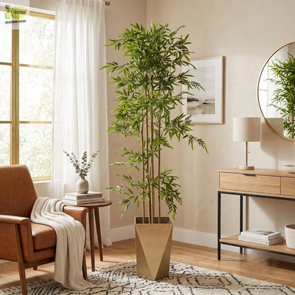 Artificial Bamboo Plant with Pot 180cm | Tall Indoor & Outdoor Décor Enutrof Decor