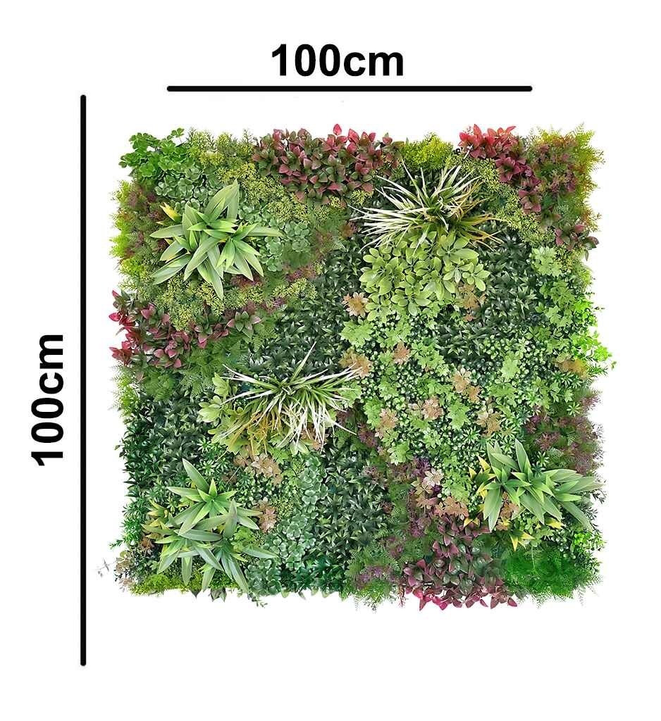 Artificial Wall Grass with Green Bush || Size: 1mtr X 1mtr || No:11/16