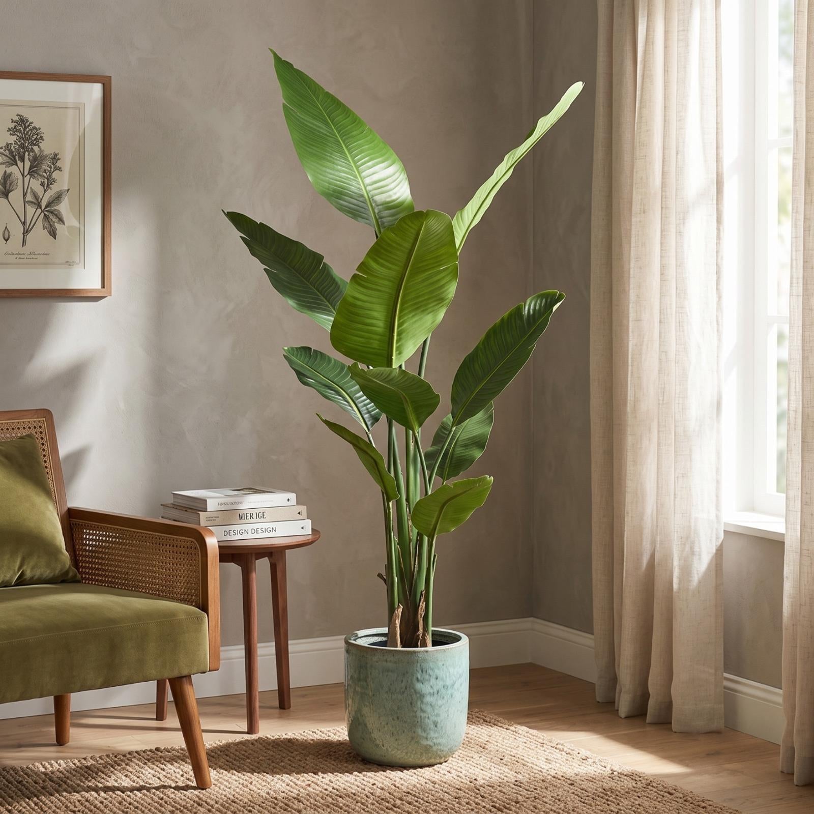 5 ft Artificial Banana tree | Realistic Tropical Indoor Décor Enutrof Decor