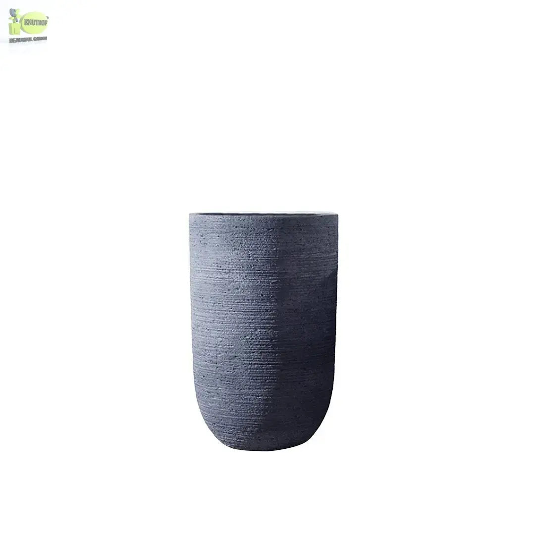 Black Fiber Circle Pot My Store