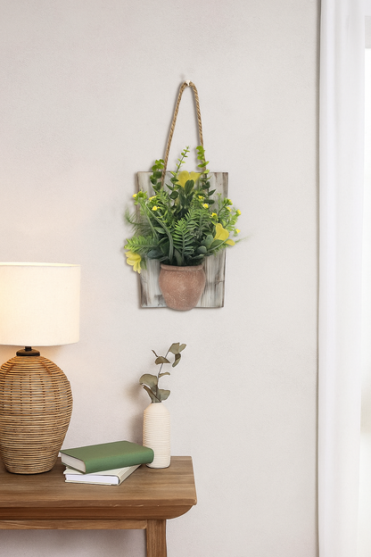 Plastic Hanging Bonsai with Pot | Artificial Hanging Plant Décor(28 cm) Enutrof Decor