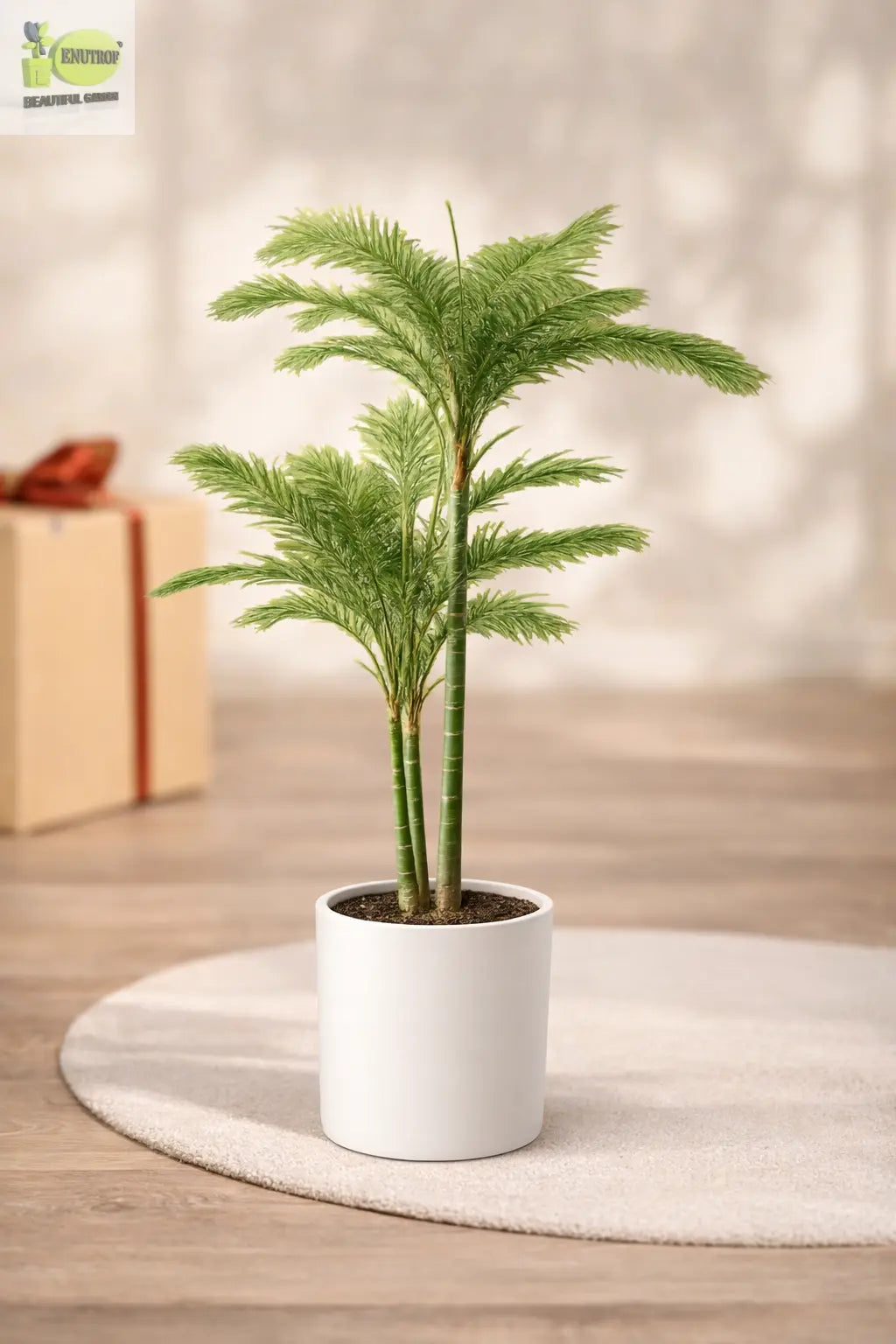 ENUTROF Artificial Areca Palm Plant – 140cm Fake Tropical Indoor Palm for Home & Hotel Decor ENUTROF
