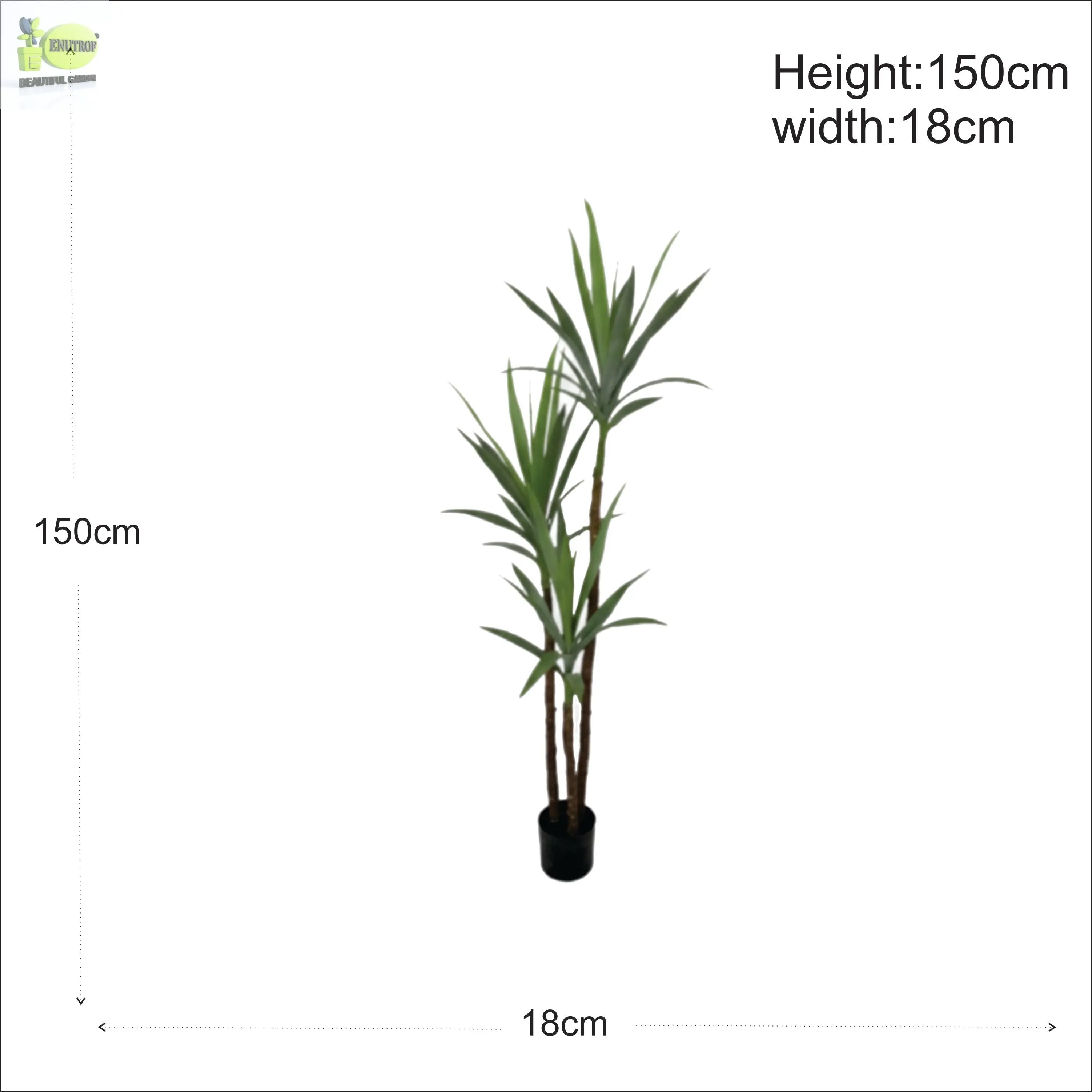 ENUTROF Artificial Dracaena Yucca Plant – 150cm Tall Sword-Leaf Fake Plant for Modern Decor ENUTROF