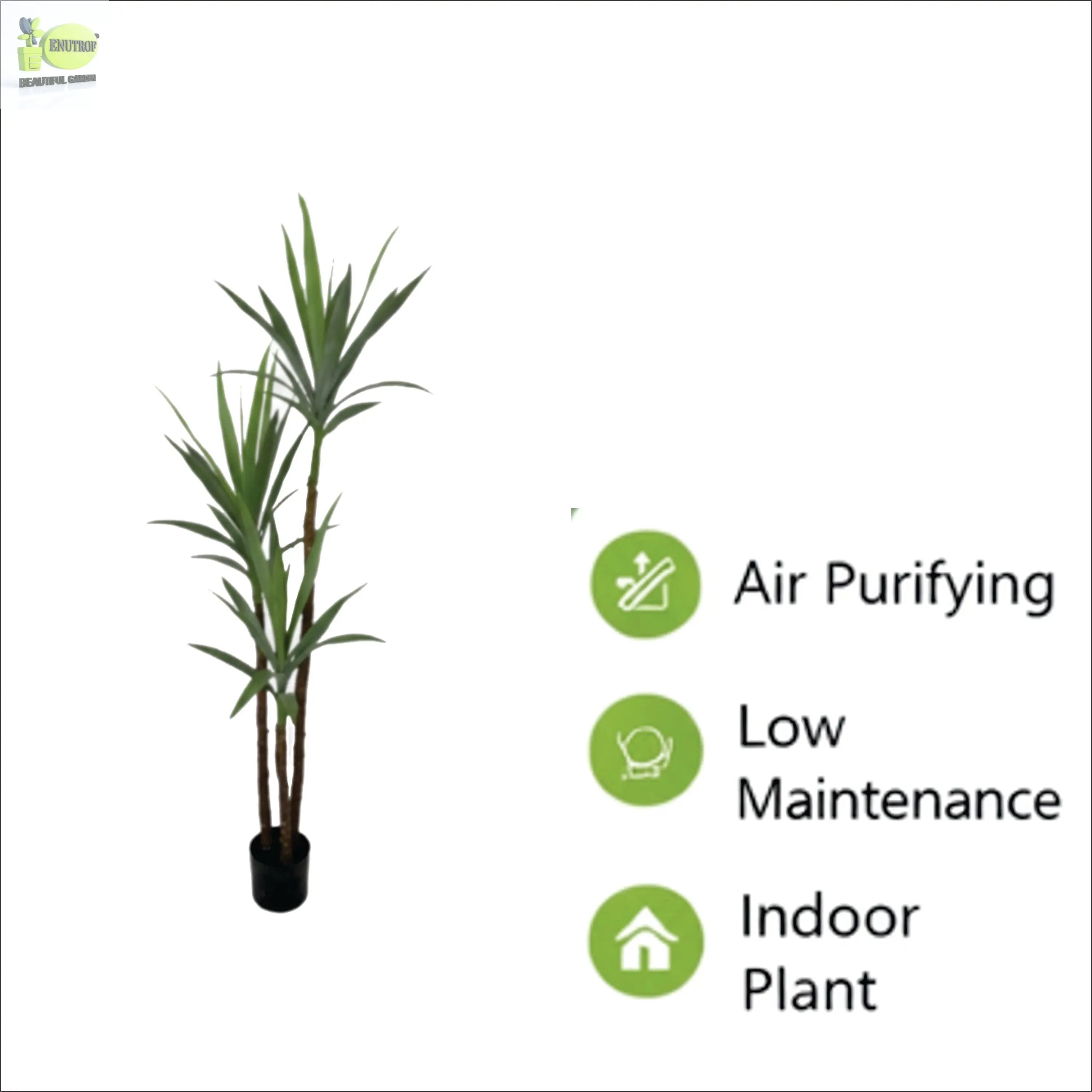 ENUTROF Artificial Dracaena Yucca Plant – 150cm Tall Sword-Leaf Fake Plant for Modern Decor ENUTROF