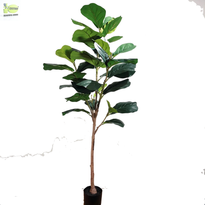 ENUTROF Artificial Fiddle Leaf Fig Ficus Lyrata – 155cm Premium Fake Plant for Designer Home Decor ENUTROF
