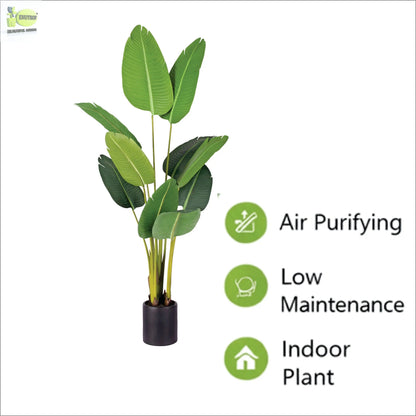 ENUTROF Artificial Giant Bird of Paradise – 220cm Majestic Fake Plant for Hotel & Luxury Decor ENUTROF