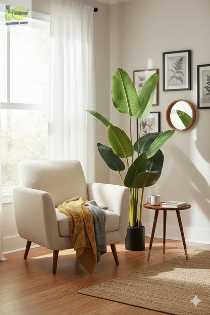 ENUTROF Artificial Giant Bird of Paradise – 220cm Majestic Fake Plant for Hotel & Luxury Decor ENUTROF