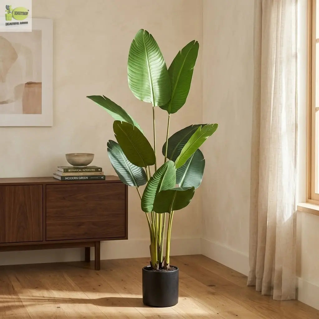ENUTROF Artificial Giant Bird of Paradise – 220cm Majestic Fake Plant for Hotel & Luxury Decor ENUTROF