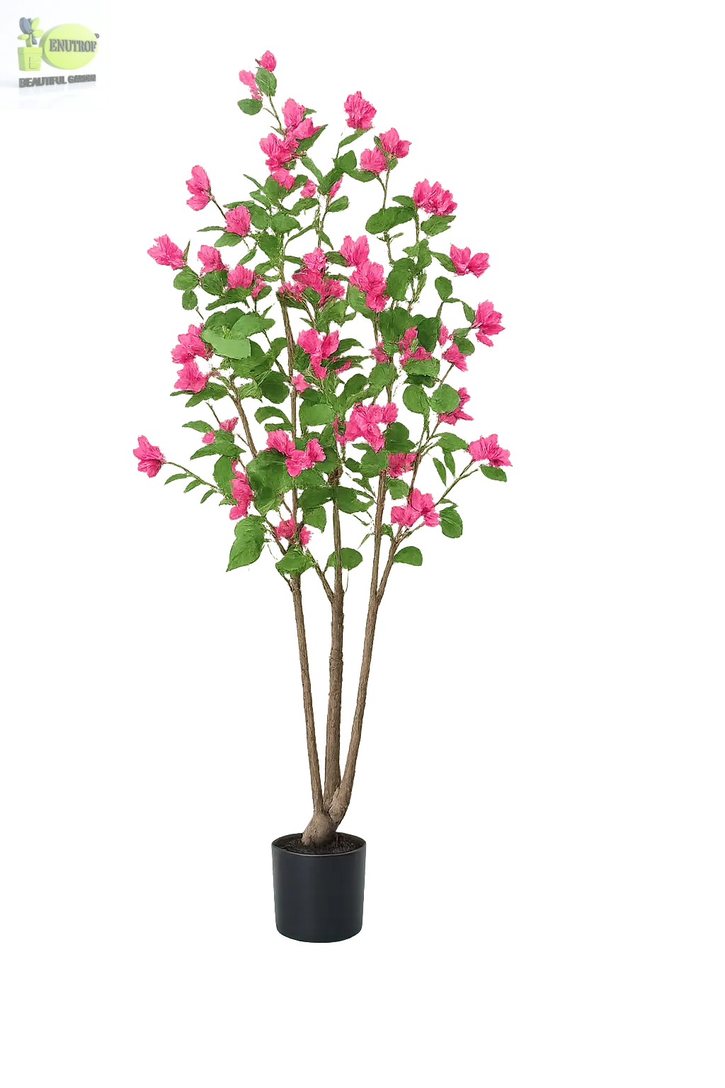 ENUTROF Artificial Pink Bougainvillea Tree – 150cm Lush Fake Flowering Plant for Home & Events ENUTROF