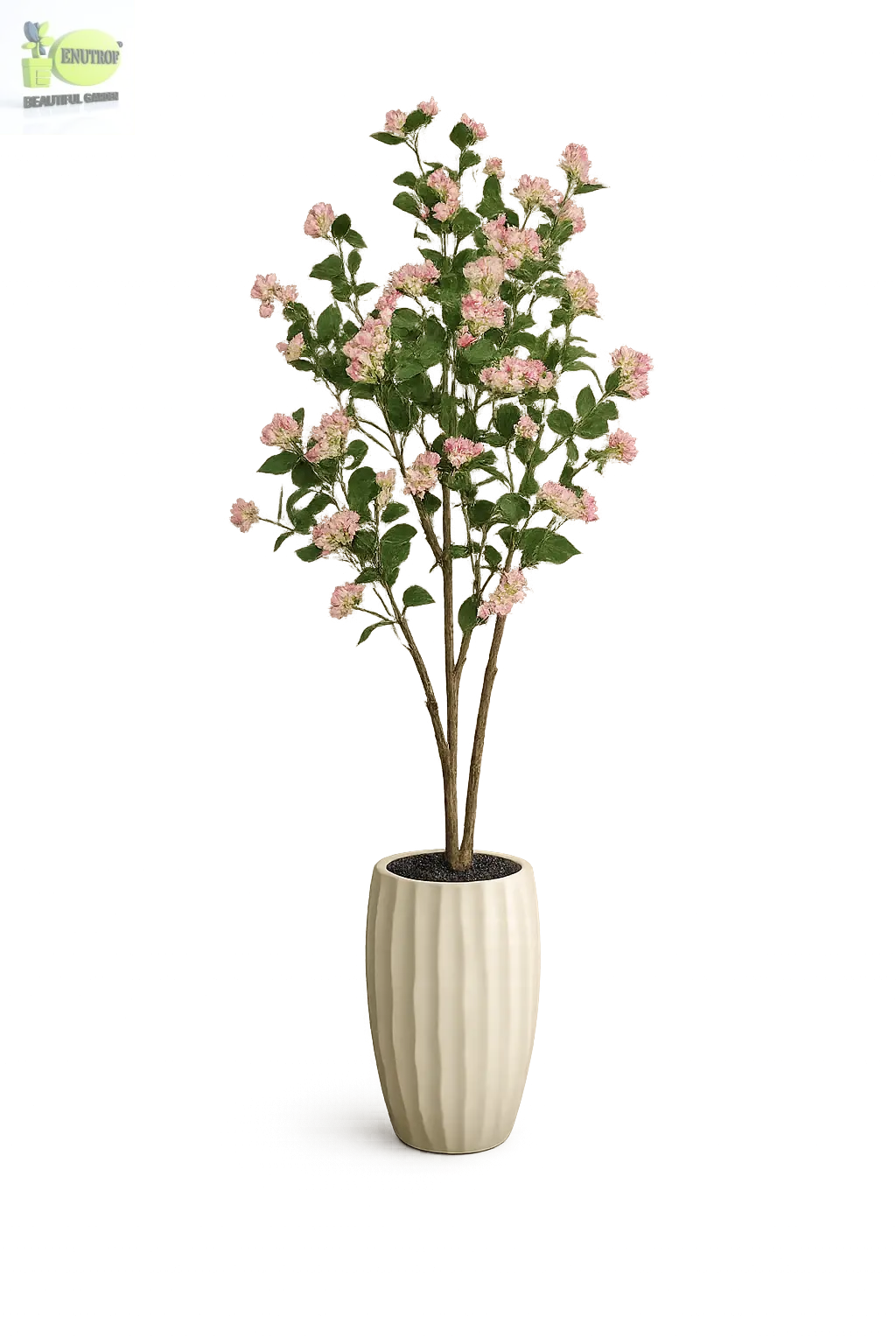 ENUTROF Artificial Pink Cherry Blossom Tree – 150cm Sakura Fake Plant with Ceramic Pot ENUTROF