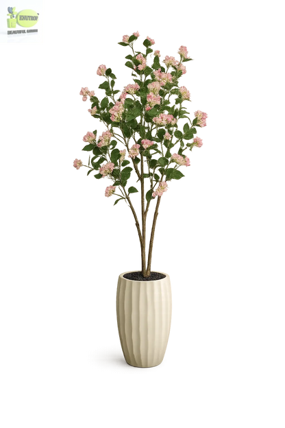 ENUTROF Artificial Pink Cherry Blossom Tree – 150cm Sakura Fake Plant with Ceramic Pot ENUTROF