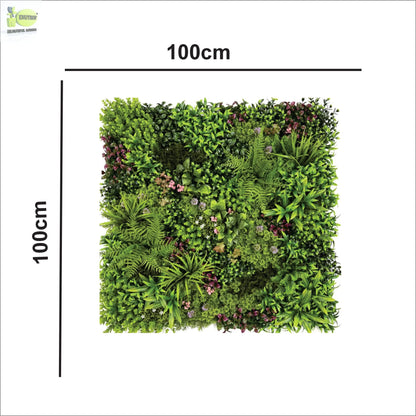 ENUTROF Artificial Vertical Garden Wall Panel(1*1 MTR) – Premium Lush Green Fake Living Wall for Office & Home ENUTROF