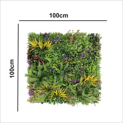 ENUTROF Artificial Vertical Garden Wall Panel(1*1 MTR) – Tropical Mixed Greenery Fake Living Wall ENUTROF