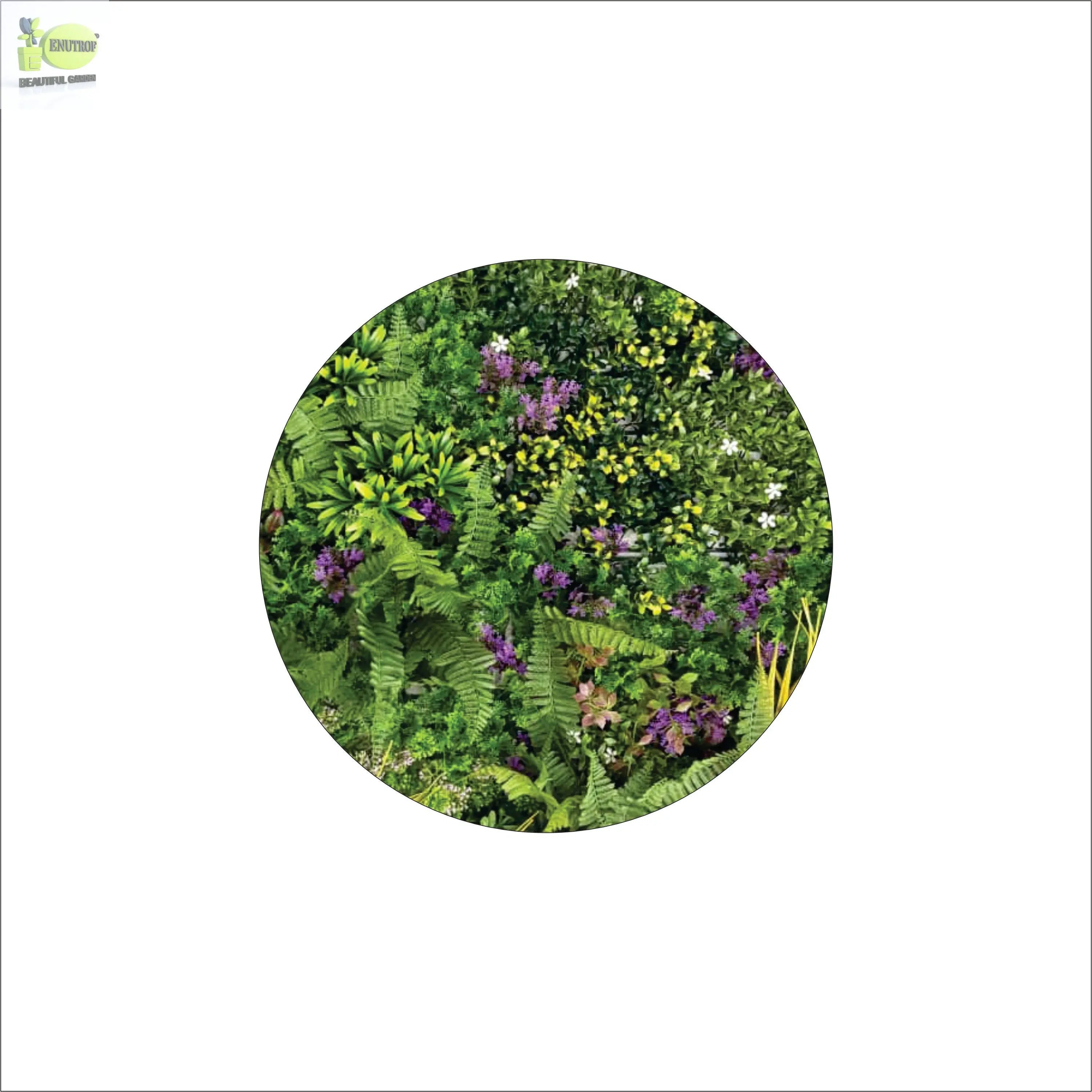 ENUTROF Artificial Vertical Garden Wall Panel(1*1 MTR) – Tropical Mixed Greenery Fake Living Wall ENUTROF