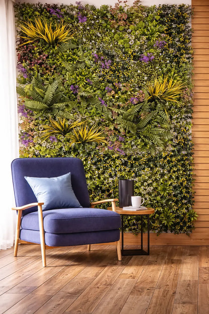 ENUTROF Artificial Vertical Garden Wall Panel(1*1 MTR) – Tropical Mixed Greenery Fake Living Wall ENUTROF