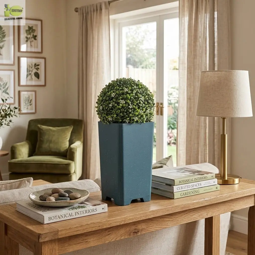 Elegant Tower Pot – Premium Decorative Plastic Planter for Indoor & Outdoor Use Enutrof Decor