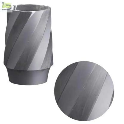 Gray Fiber Pot With Cross Stripe My Store