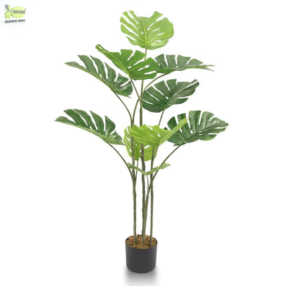 Artificial Monstera Plant Indoor With Basic White Pot || 120cm Height My Store