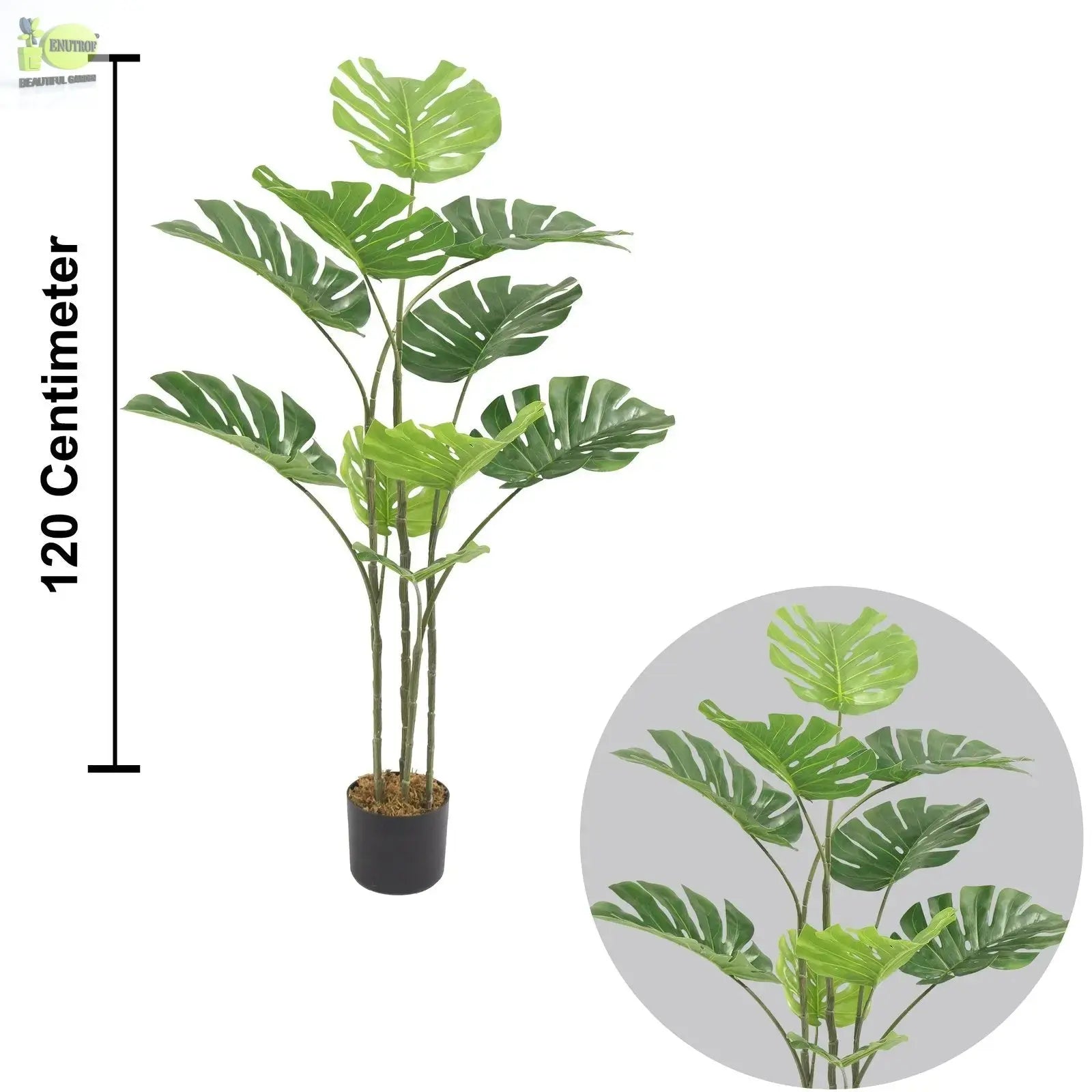 Artificial Monstera Plant Indoor With Basic White Pot || 120cm Height My Store