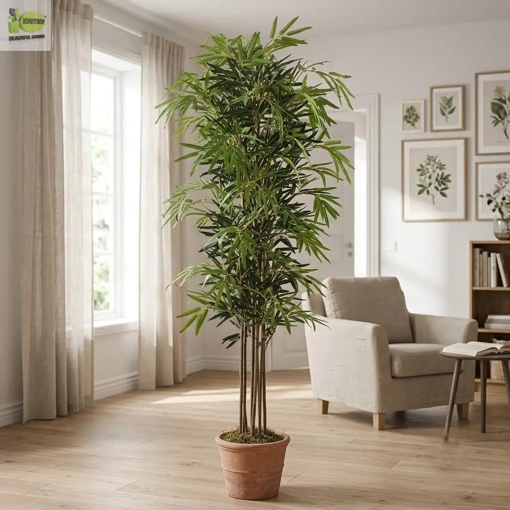 Peva Bamboo Artificial Plant – 180 CM | Indoor Green Bamboo Enutrof Decor