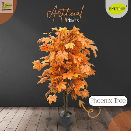 Phoenix Tree Plant Tall Artificial Plant With Basic White Pot || 120cm Height My Store