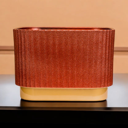 Enutrof Creme Terra Speckled Plastic Planter Pot Enutrof Decor