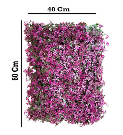 Pretty Pink Primrose Artificial Wall Grass || Vertical Garden Wall || Size:40cm x 60cm || 46/13