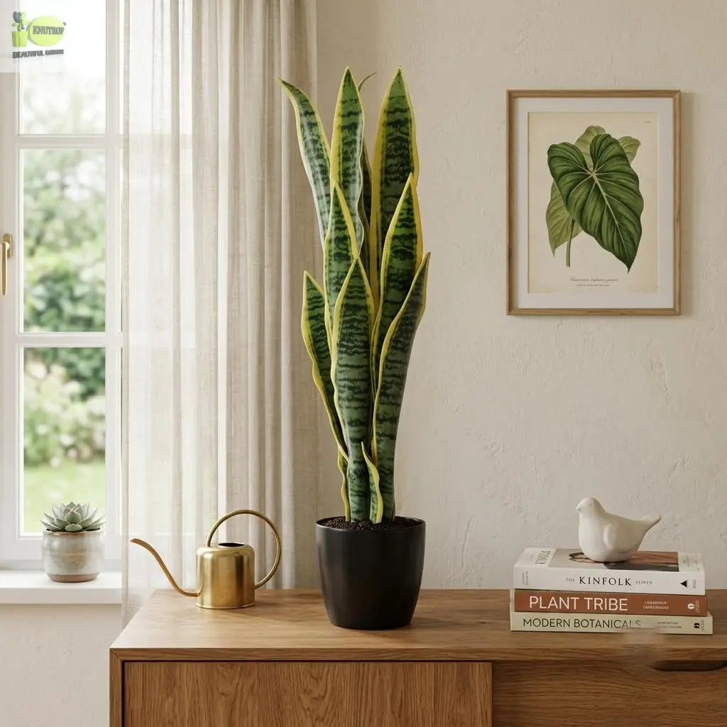 Sansevieria Artificial Plant (Snake Plant) with Pot (65 cm) Enutrof Decor