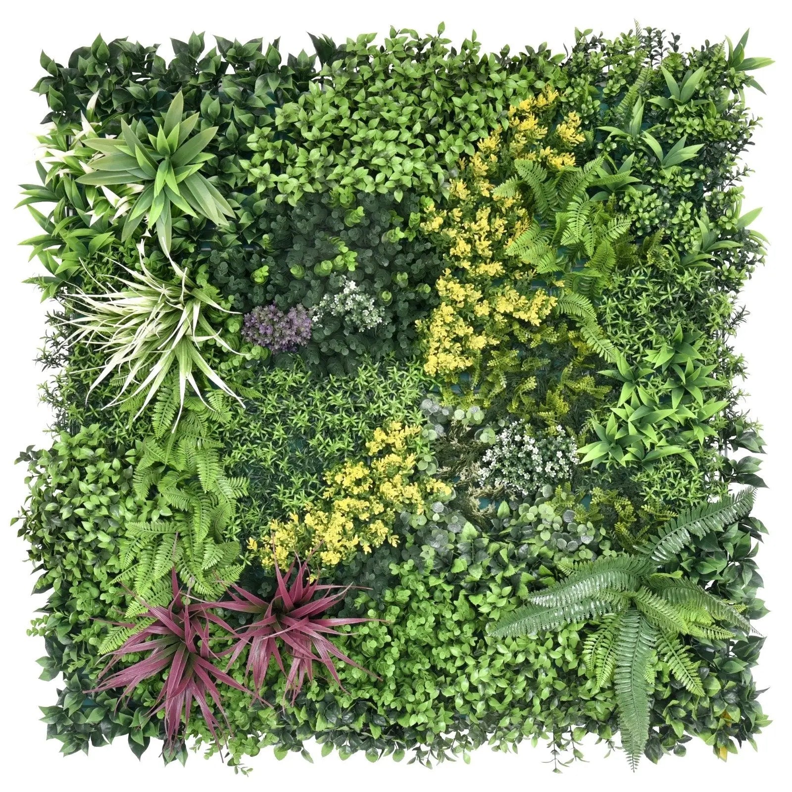 Artificial Green Vertical Garden With Colorful Leaves || Size: 1mtr X 1mtr || No:11/14 My Store