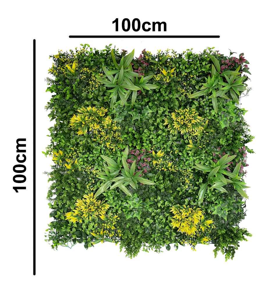 Artificial Vertical Garden With Green Bush || Size: 1mtr X 1mtr || No:11/17