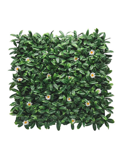 Artificial Vertical Garden With White Flowers Size: 50cm x 50cm || No:55/21