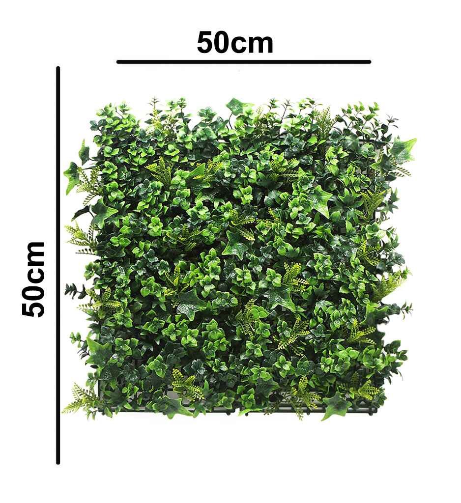 Artificial Vertical Garden Wall: Vertical Garden Artificial Size: 50cm x 50cm || No:55/27