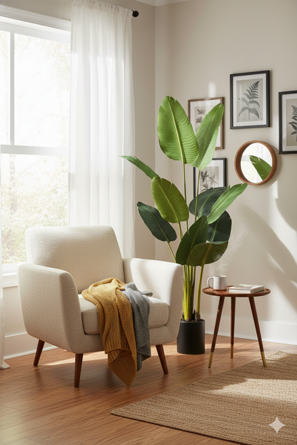 ENUTROF Artificial Giant Bird of Paradise – 220cm Majestic Fake Plant for Hotel & Luxury Decor ENUTROF