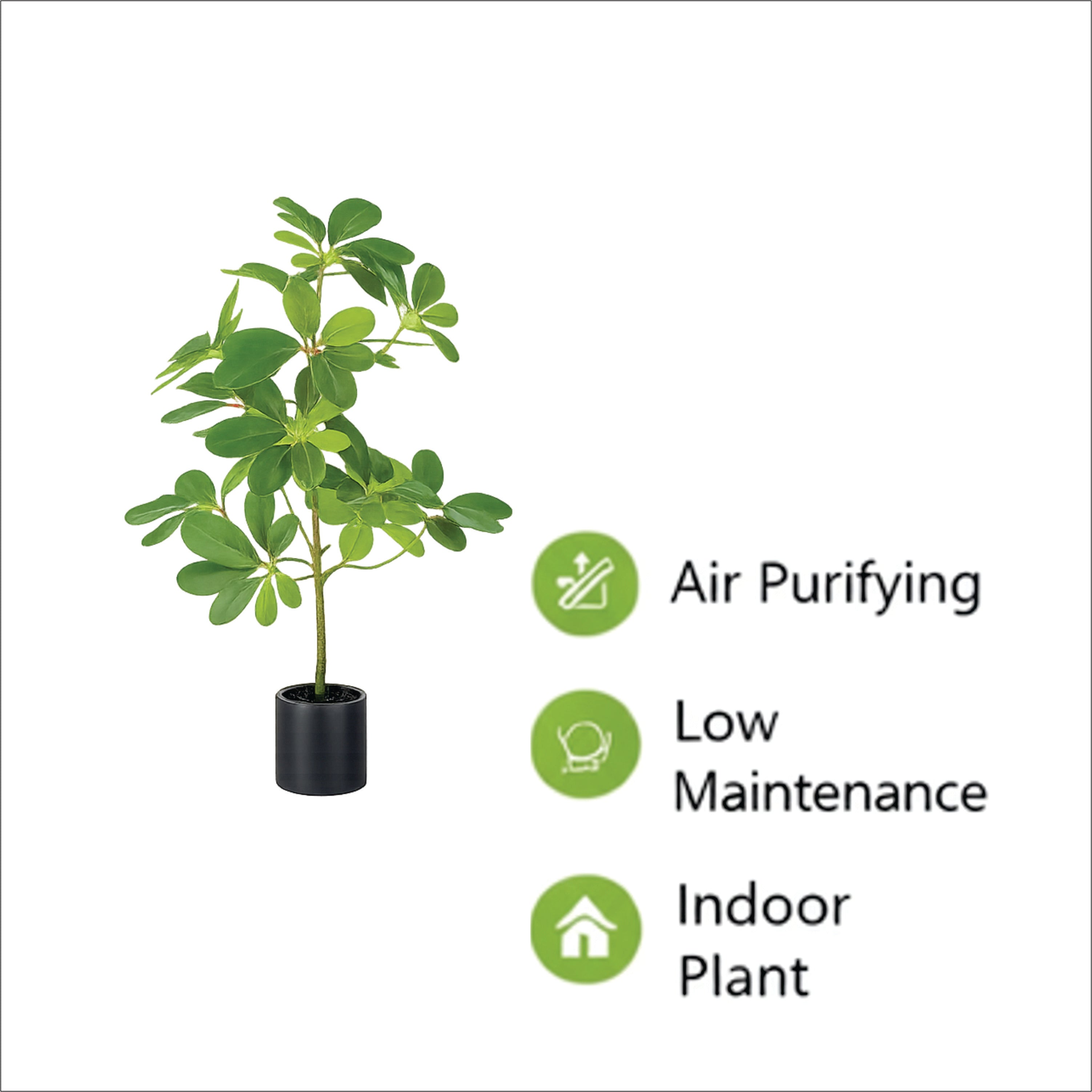 ENUTROF Artificial Small Plant 50cm – Realistic Fake Potted Plant for Desk Home Decor ENUTROF