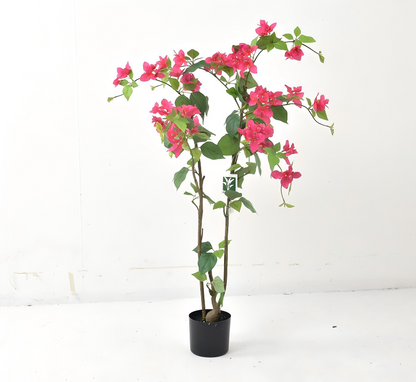 ENUTROF Artificial Pink Bougainvillea Plant – 120cm Fake Flowering Tree for Home & Event Decor ENUTROF