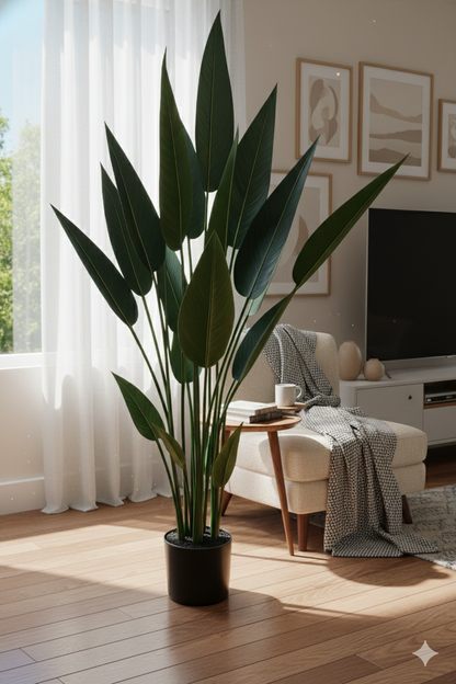 ENUTROF Artificial Bird of Paradise – 160cm Tall Fake Strelitzia Plant for Home & Commercial Decor ENUTROF