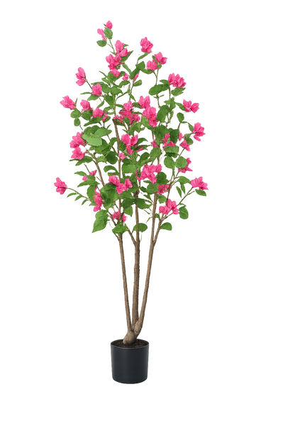 ENUTROF Artificial Pink Bougainvillea Tree – 150cm Lush Fake Flowering Plant for Home & Events ENUTROF