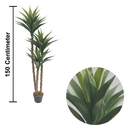 Yucca Artificial Plant With Basic Pot || 150 CM