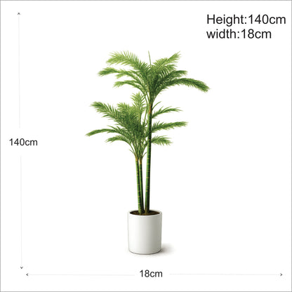 ENUTROF Artificial Areca Palm Plant – 140cm Fake Tropical Indoor Palm for Home & Hotel Decor ENUTROF