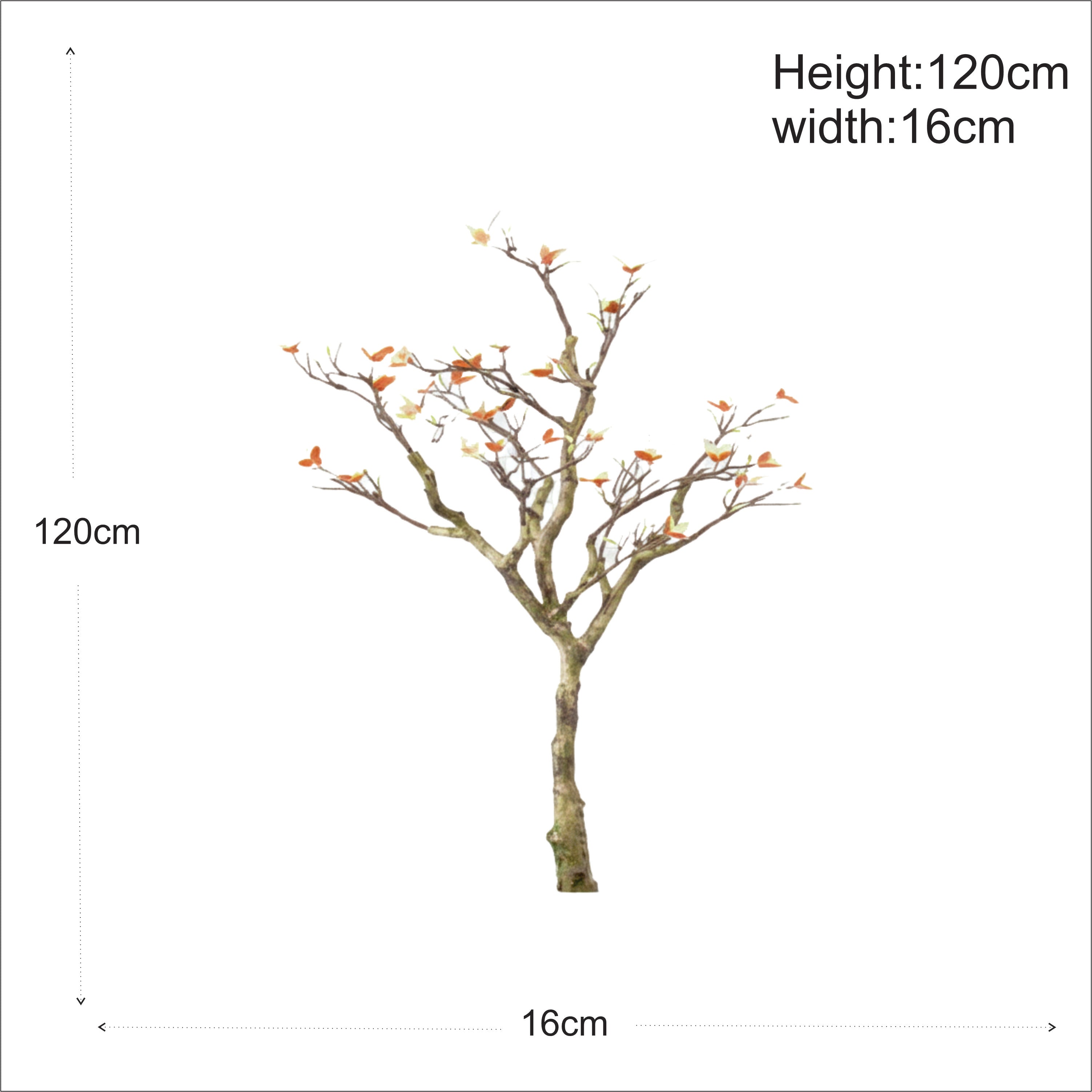 ENUTROF Artificial Cherry Blossom Bare Branch Tree – 120cm Fake Sakura Plant for Home Decor ENUTROF